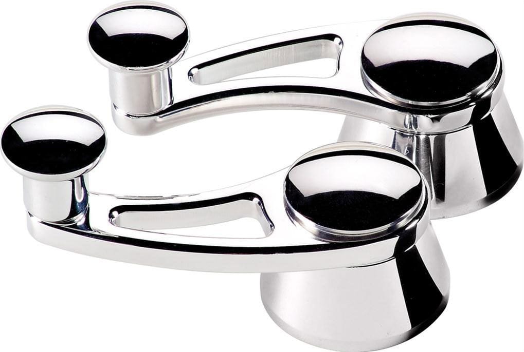 BILLET Suit GM & Ford 1949-On With 1/2" Round Spline, 2-9/16" Length (Pair) Billet Specialties Traditional Interior Vent Window Crank Handles - Polished BS47520 SR