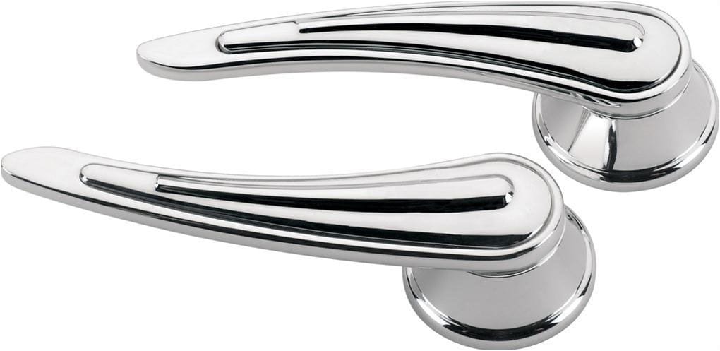 BILLET Suit GM & Ford 1949-On With 1/2" Round Spline, 4-13/32" Length (Pair) Billet Specialties Rail Interior Door Opening Handles - Polished BS45528 SR