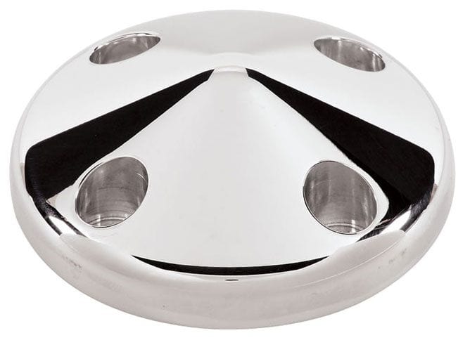 BILLET Suit SB & BB Chev With Long Water Pump Pulley Billet Specialties Water Pump Pulley Nose Cone - Polished BS84220 SR