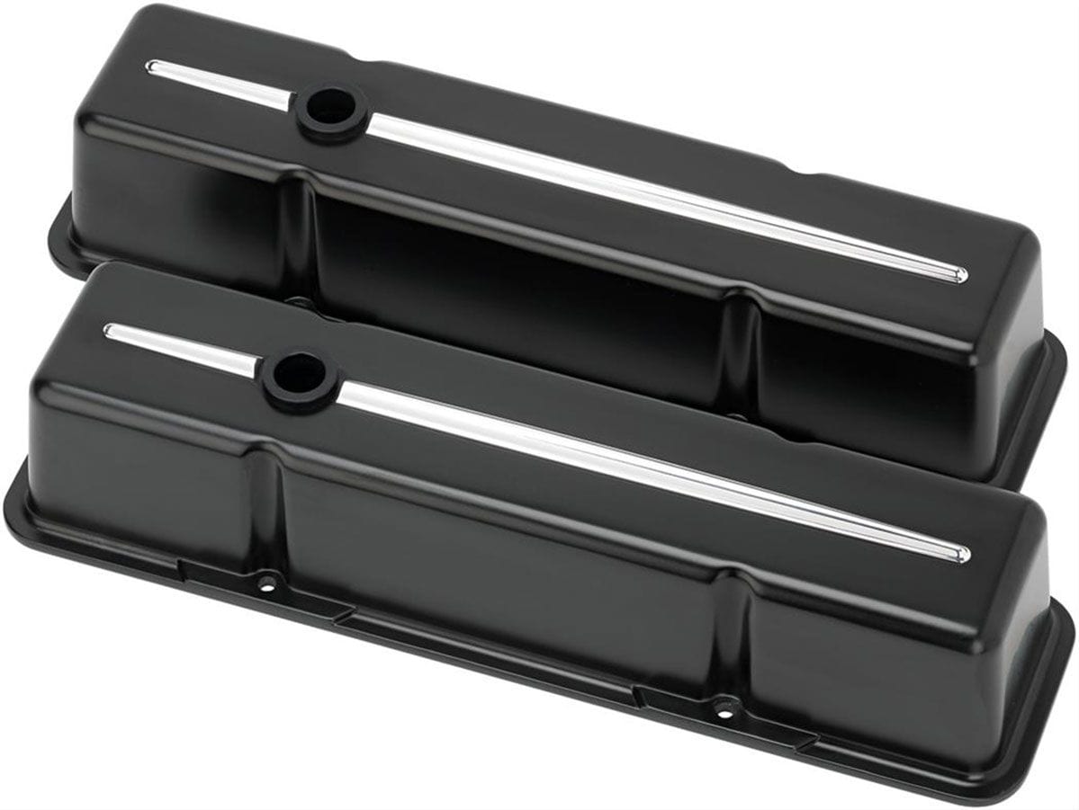 BILLET Suit SB Chev - Tall Billet Specialties Aluminium Streamline Valve Covers - Black BS95224 SR
