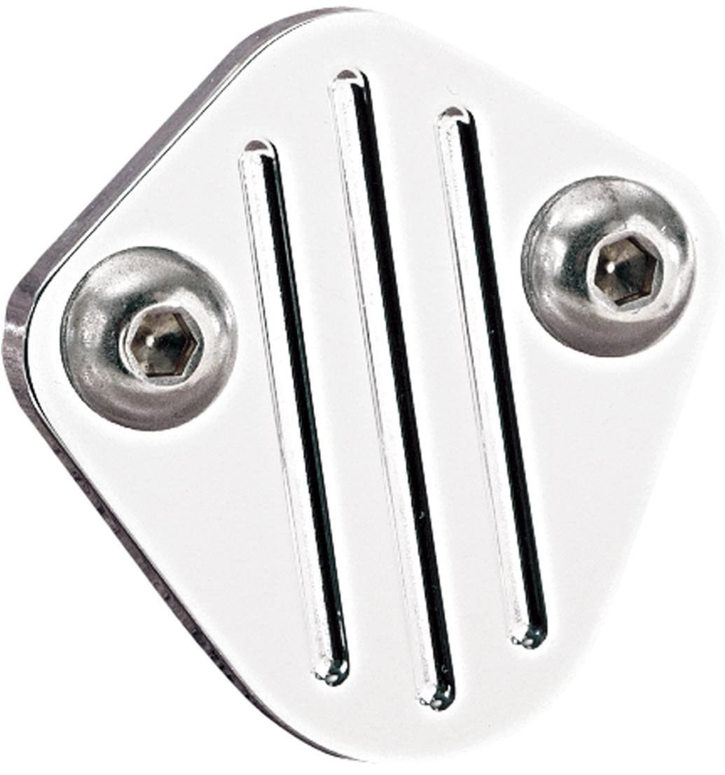 BILLET Suit SB Ford 289-302-351 Windsor, 429-460 & FE Billet Specialties Fuel Pump Block Off Plate Ball Milled - Polished BS41620 SR