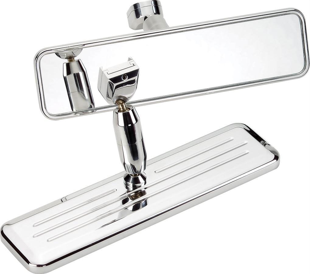 BILLET Universal Factory Windscreen Mount, 9-3/8” W x 2-7/16” H Billet Specialties Interior Rear View Mirror Aluminium Ball Milled - Polished BS257330 SR