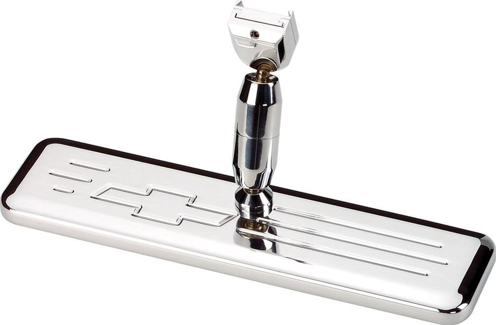 BILLET Universal Factory Windscreen Mount, 9-3/8” W x 2-7/16” H Billet Specialties Interior Rear View Mirror Aluminium With Bowtie Logo - Polished BS257340 SR