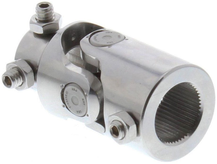 BORGESON 1"-48 x 3/4"DD - Spline x Spline Borgeson Borgeson Polished Stainless Steel Single Needle Bearing Universal Joint BOR12434 SR