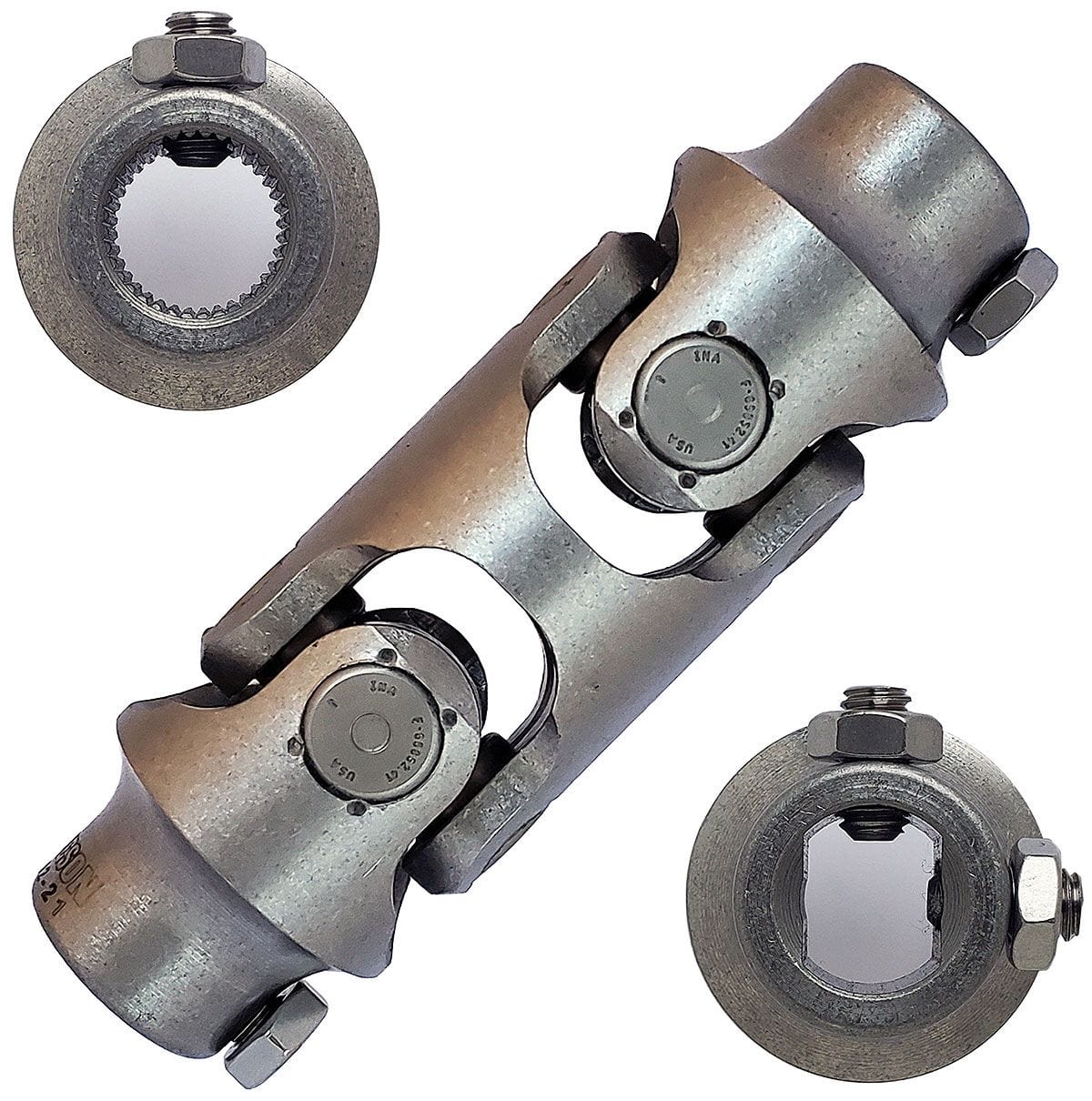BORGESON 3/4"-36 x 3/4"DD - Spline x Spline Borgeson Borgeson Stainless Steel Double Needle Bearing Universal Joint BOR133449 SR