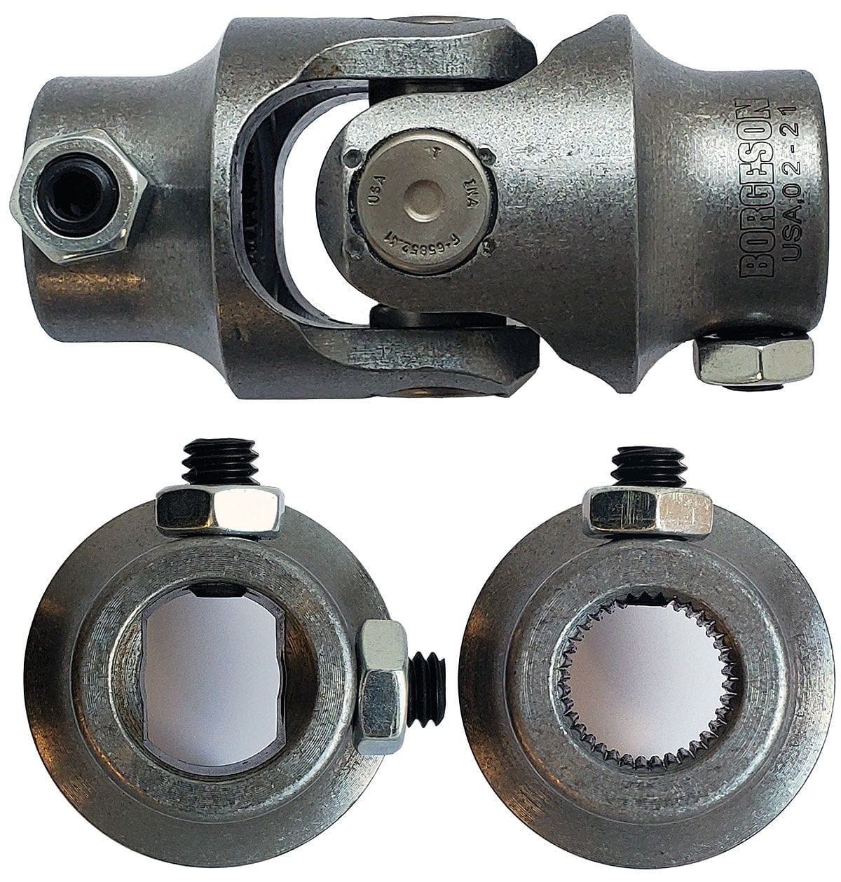 BORGESON 3/4"DD x 11/16"-36 - DD x Spline Borgeson Borgeson Steel Single Needle Bearing Universal Joint BOR014925 SR