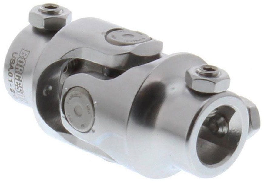 BORGESON 3/4"DD x 3/4"DD - Spline x Spline Borgeson Borgeson Polished Stainless Steel Single Needle Bearing Universal Joint BOR12494 SR