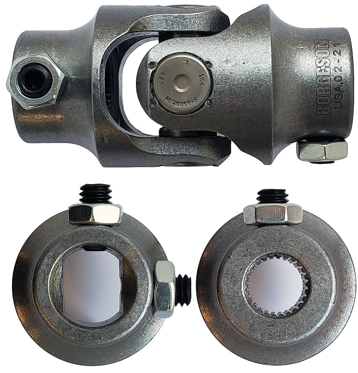 BORGESON 3/4"DD x 9/16"-26 - DD x Spline Borgeson Borgeson Steel Single Needle Bearing Universal Joint BOR014909 SR