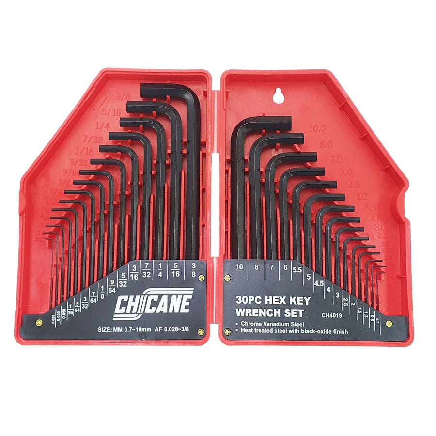 Chicane Tools HEX KEYS 30 PIECE METRIC & AF HEX KEY SET SR