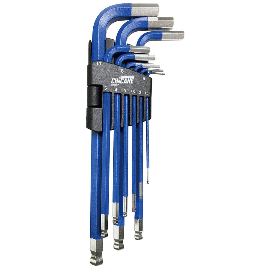 Chicane Tools HEX KEYS 9 PIECE METRIC BALL END HEX KEY WRENCH SET SR