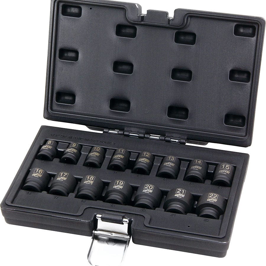 Chicane Tools SOCKET SETS 15 PIECE 3/8" DR METRIC IMPACT SOCKET SET SR