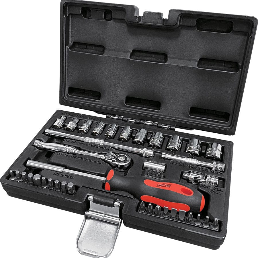 Chicane Tools SOCKET SETS 37 PIECE 1/4" DR. SOCKET AND BIT SET SR