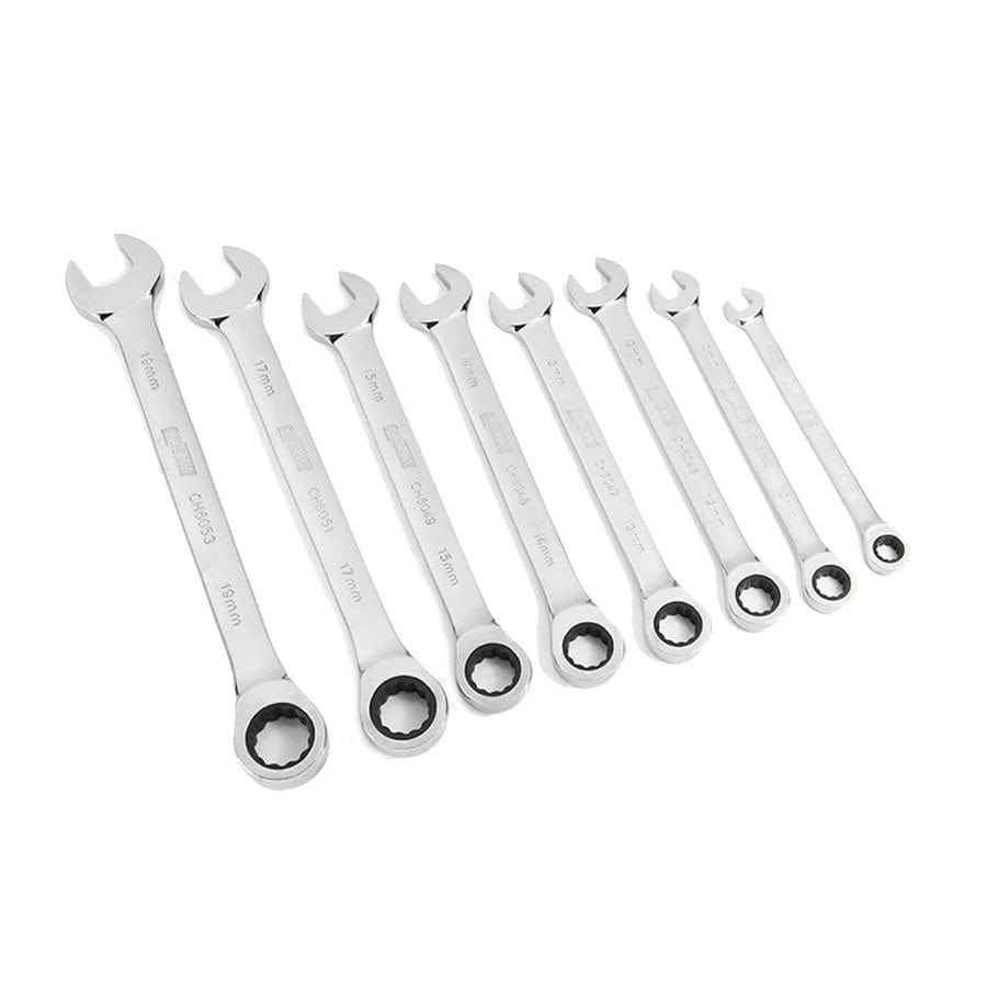 Chicane Tools SPANNERS 8 PIECE METRIC RATCHET SPANNER SET SR