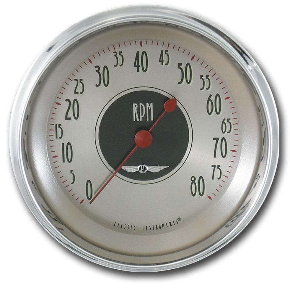 CLASSIC Classic All American Nickel Series 3-3/8 Tacho With (With High Step Bezel) CIAN80SHC SR