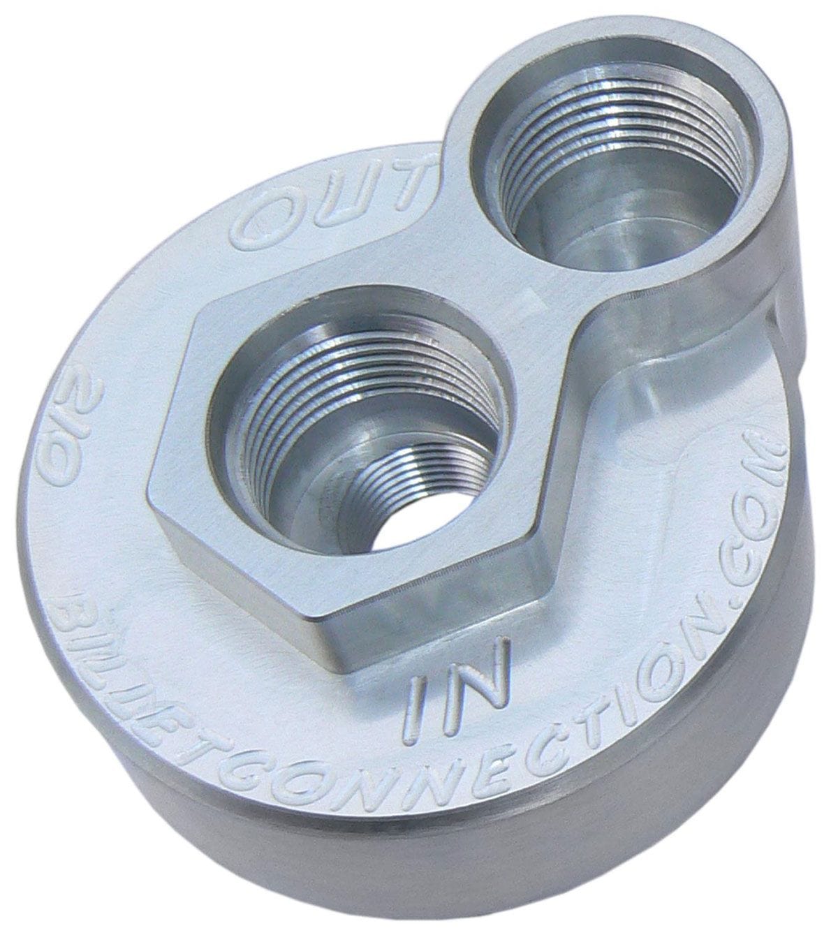 CLEARVIEW Suit Ford & Dodge with 3/4" Thread Clear View Filtration -12AN Billet Oil Block Adapter Kit - Clear Anodised CV210 SR