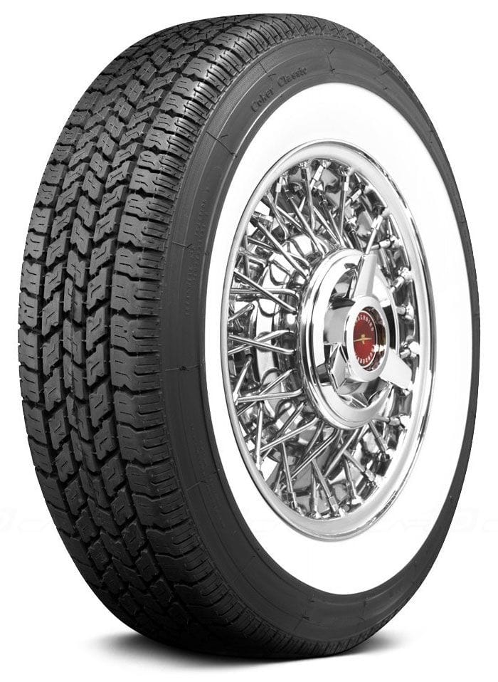 COKER 205 75R-15 With 2-3/8" White Wall Coker Coker Classic Radial Tyre TIRCO20575R15WW SR