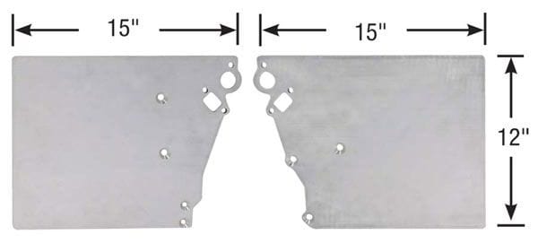 COMPENG 2-Piece Suit GM LS Series Competition Engineering Aluminium Front Motor Plate MOC3995 SR