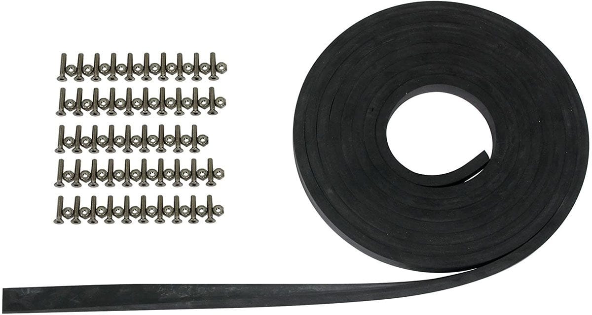 COMPENG 3/8" Thick Rubber Seal With 50 Stainless Screws & Loc Nuts Competition Engineering Windsheild Install Kit MOC4902 SR