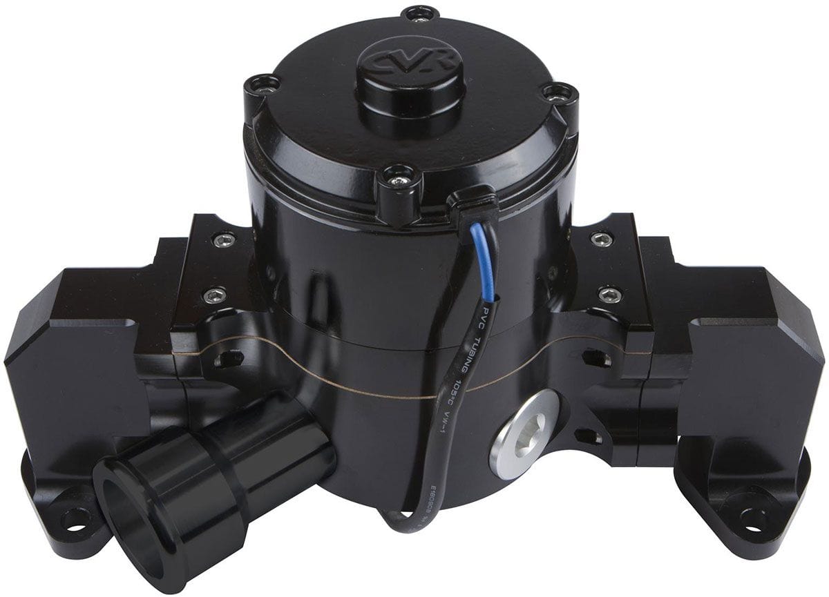 CVR Suit BB Chev, Black Anodised CVR Proflo Extreme 55 GPM Electric Water Pump CVR8554BK SR