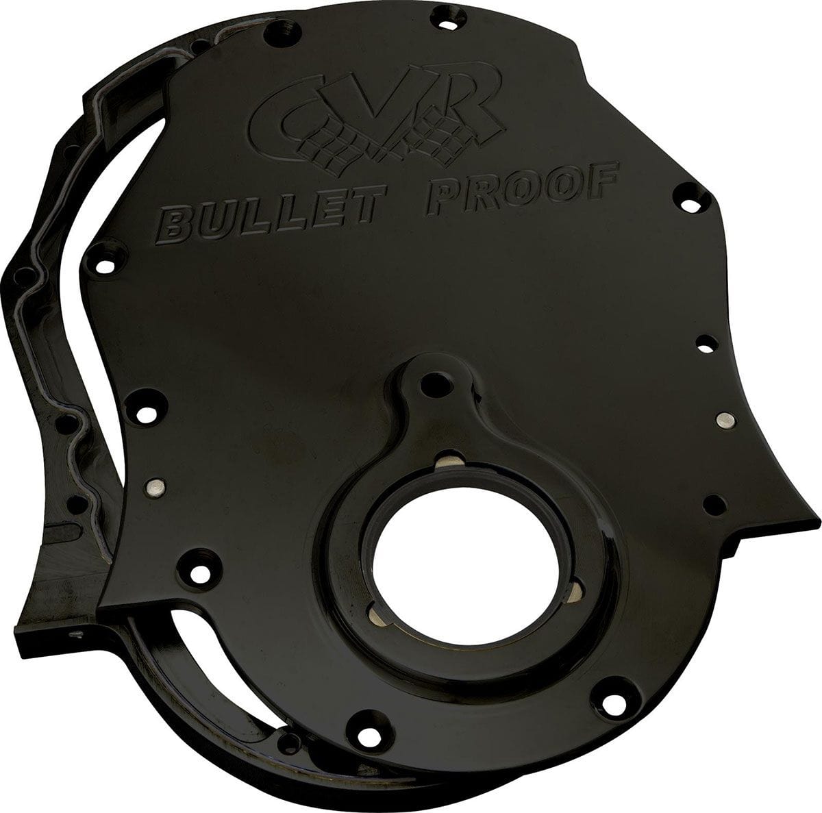 CVR Suit Big Block Chevy CVR 2 Piece Billet Timing Cover - Black CVRTC2454BK SR