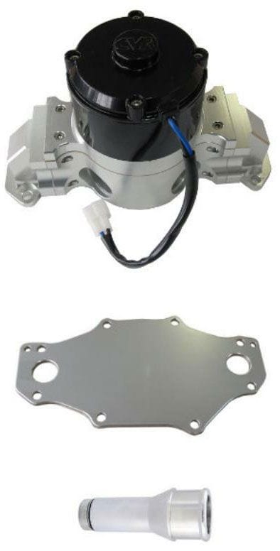 CVR Suit Holden 253-308, Clear Anodised CVR Proflo Extreme 55 GPM Electric Water Pump CVR8508CL SR