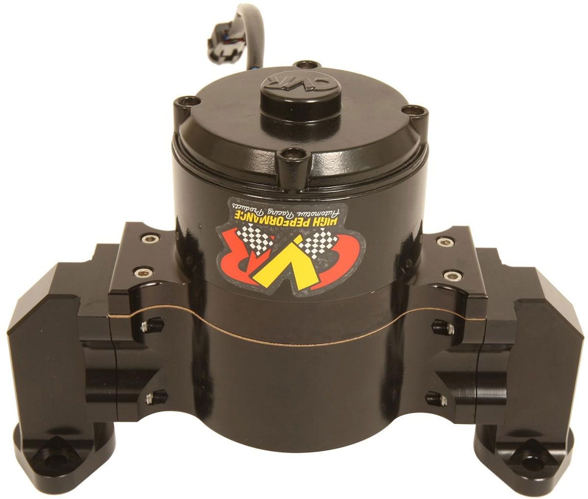 CVR Suit SB Chev, Black Anodised CVR Proflo Extreme 55 GPM Electric Water Pump CVR8550BK SR