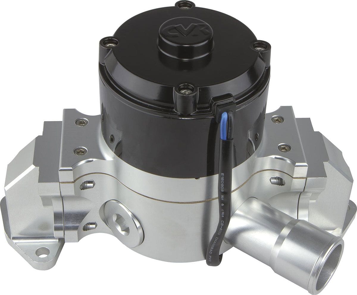 CVR Suit SBF 289/302/351, Clear Anodised CVR Proflo Extreme 55 GPM Electric Water Pump CVR8502CL SR