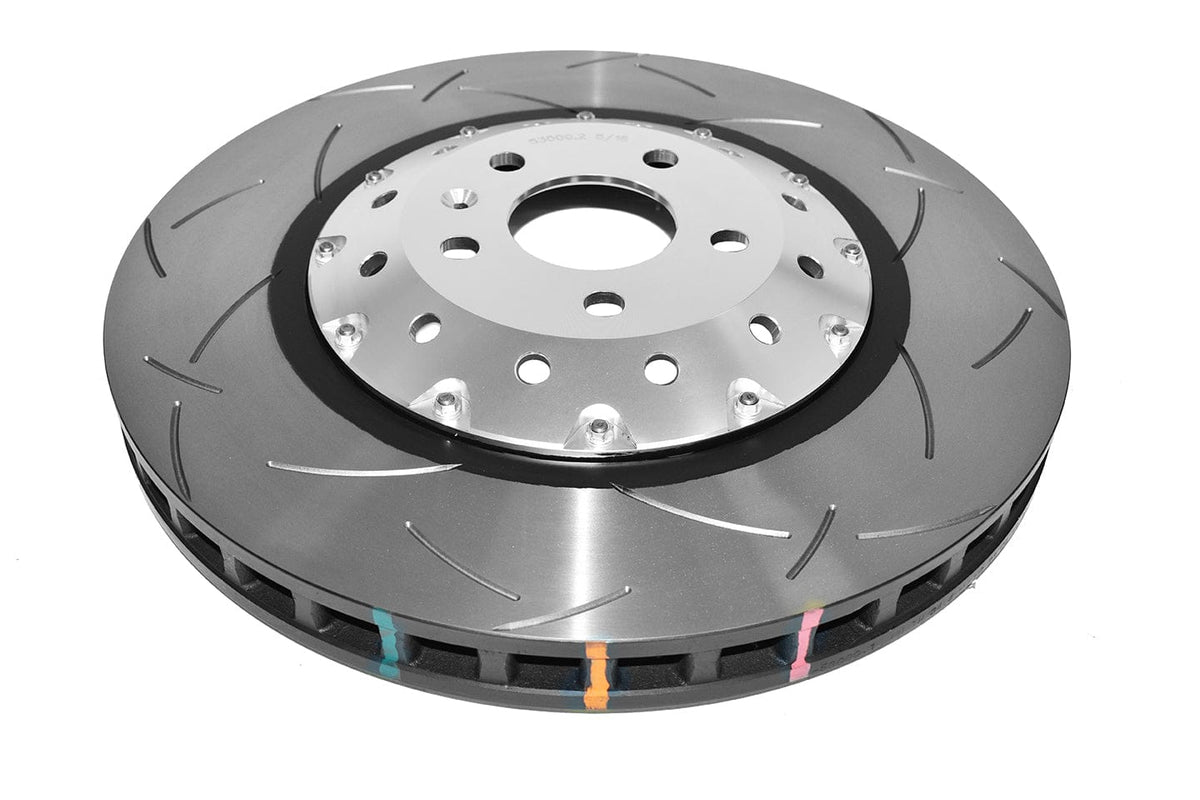 DBA Brakes Disc Rotors DBA T3 Slot KP Front Disc Brake Rotors Audi A6 5000 2-piece Silver Hat 390mm x 36mm (DBA53000SLVS) SR