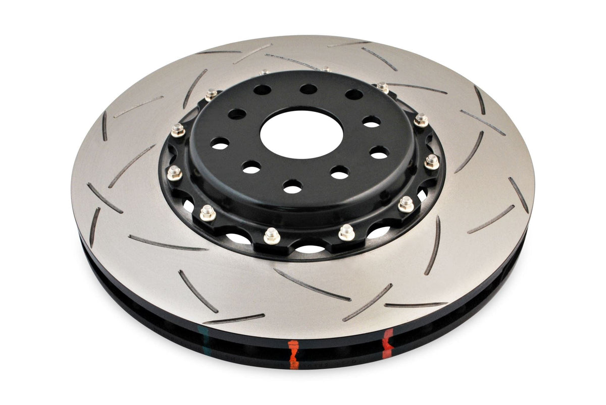 DBA Brakes Disc Rotors DBA T3 Slot KP Front Disc Brake Rotors Subaru WRX STI 02-11 5000 2-piece Black Hat (DBA5654BLKS-10) SR
