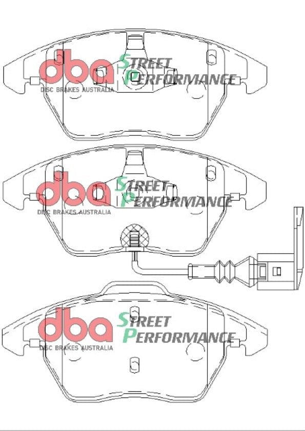 DBA Drum Audi A3 8L1/8P1/8P7/8PA 97-13 DBA SP PERFORMANCE Front Brake Pad SR