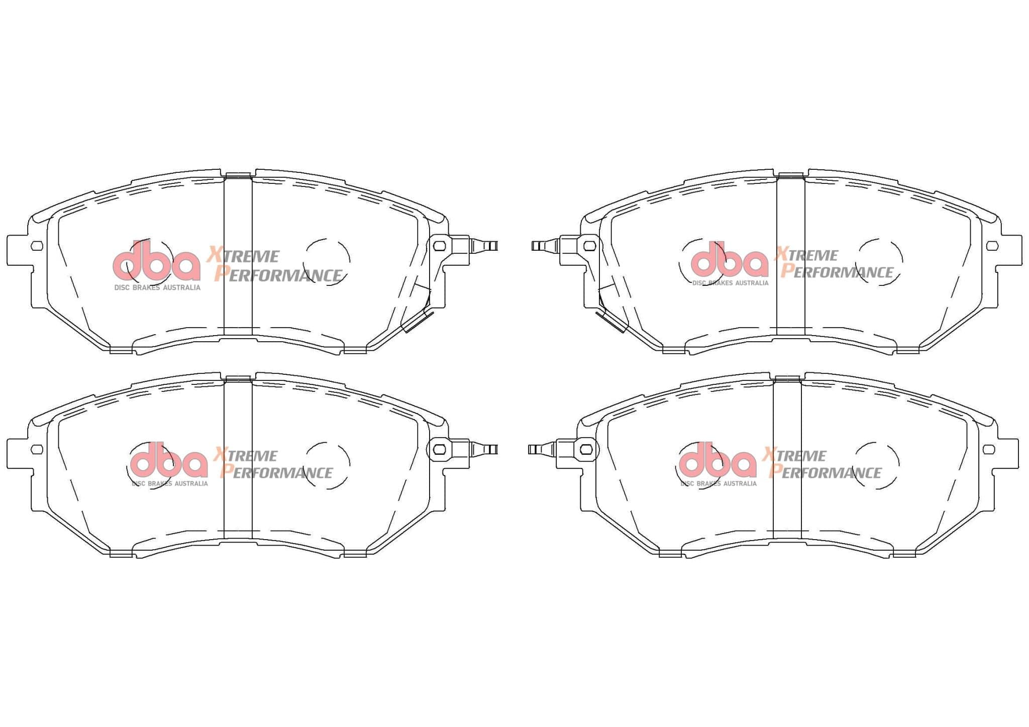 DBA Drum Brake Pad to suit Toyota Hiace SBV RCH12/RCH22 96-04 DBA XP PERFORMANCE Front SR