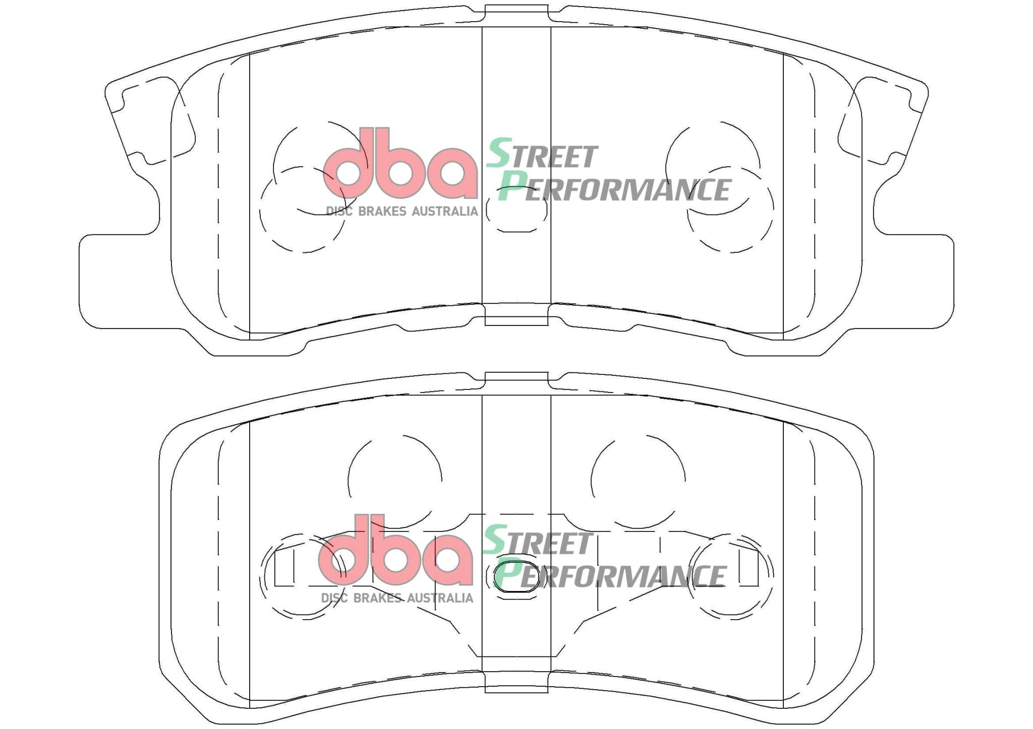DBA Drum Chrysler Sebring JR/JS 01-10 DBA SP PERFORMANCE Rear Brake Pad SR
