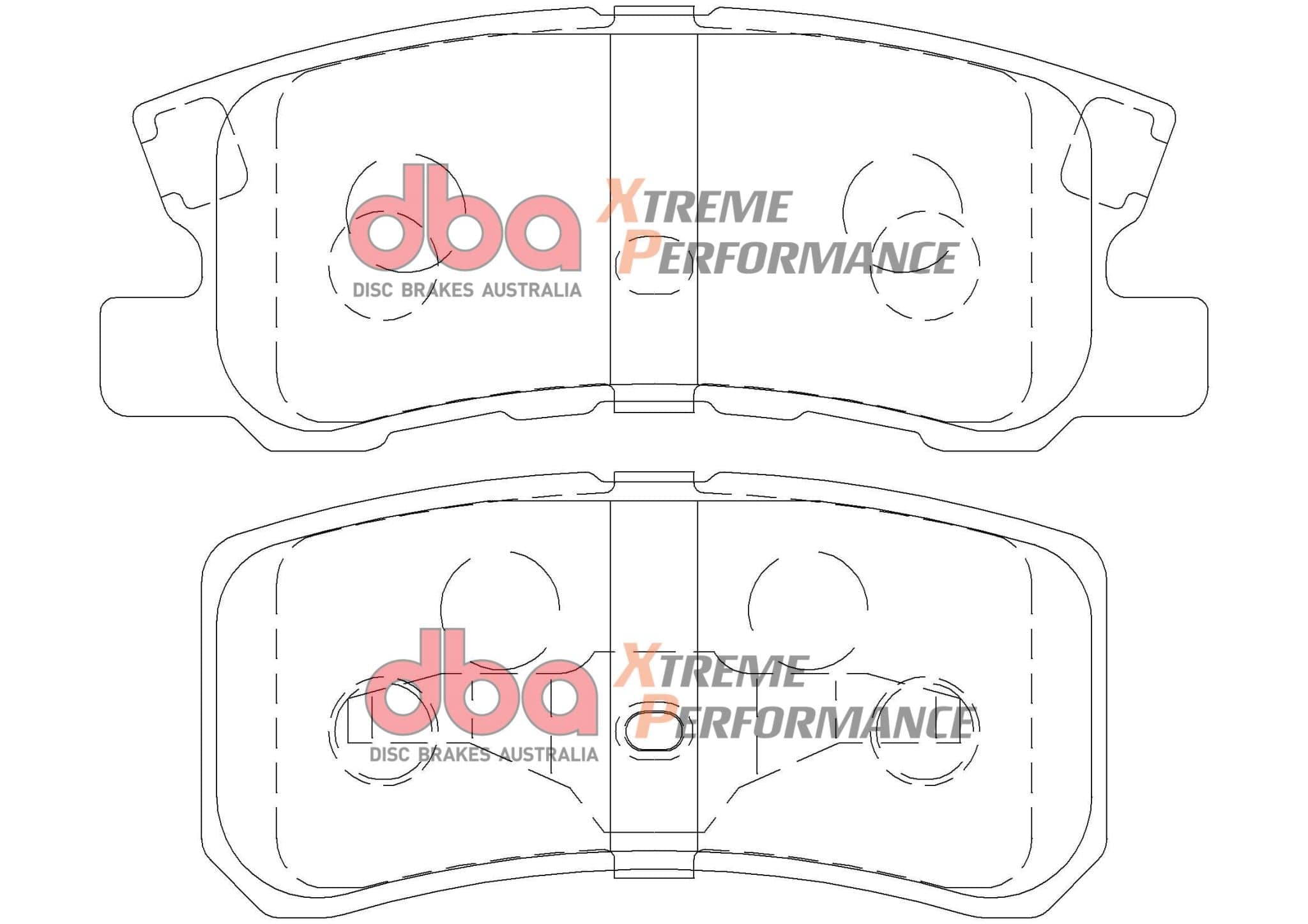 DBA Drum Chrysler Sebring JR/JS 01-10 DBA XP PERFORMANCE Rear Brake Pad SR