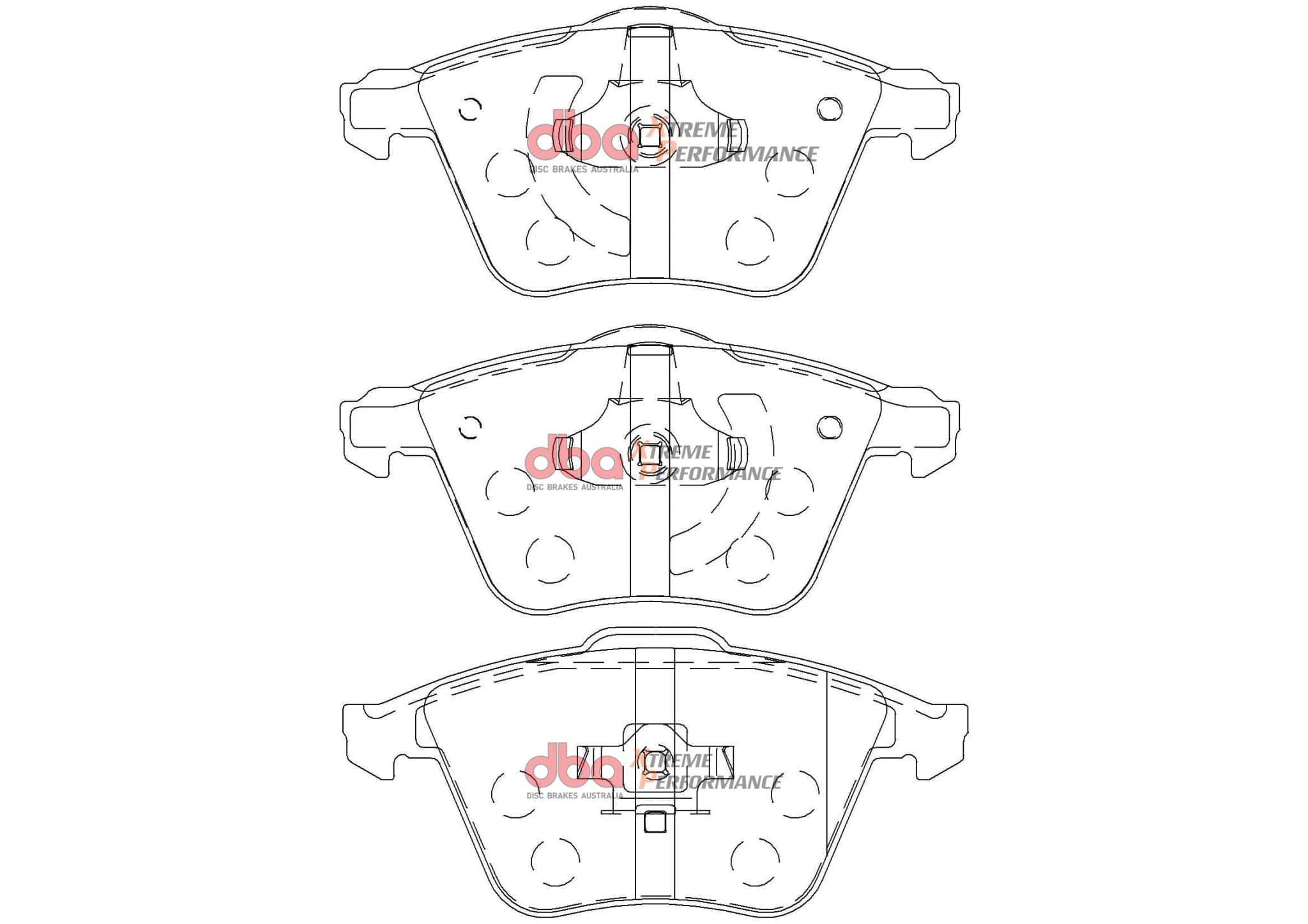 DBA Drum Ford Focus XR5 LV / Mazda 3 MPS BK, BL 06-14 XP PERFORMANCE Front DBA Brake Pad SR