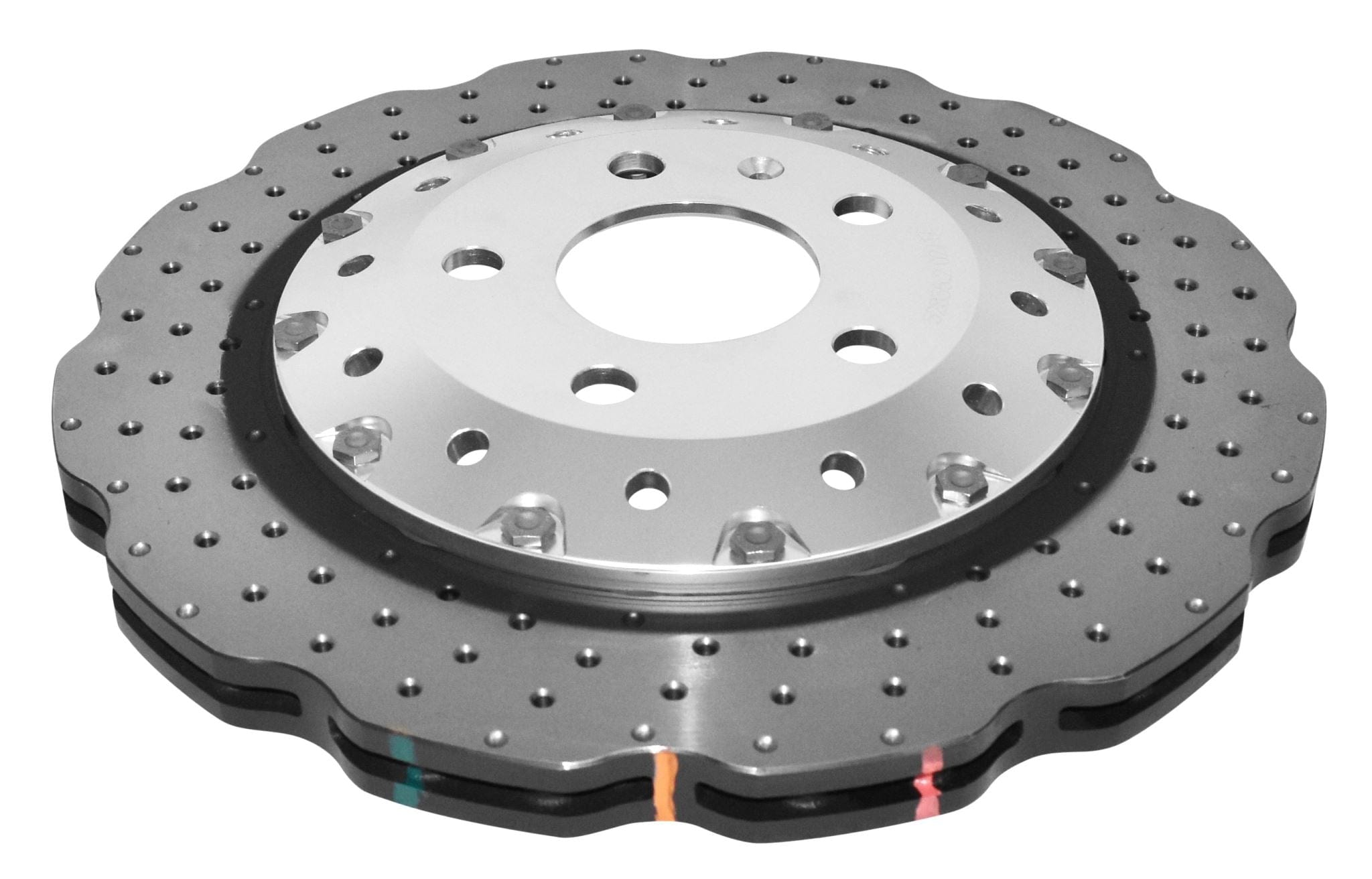 DBA Rotor 5000 2-piece Clear Anodised Hat Cross Drilled/Dimpled WAVE Disc KP Audi RS Q3 SR