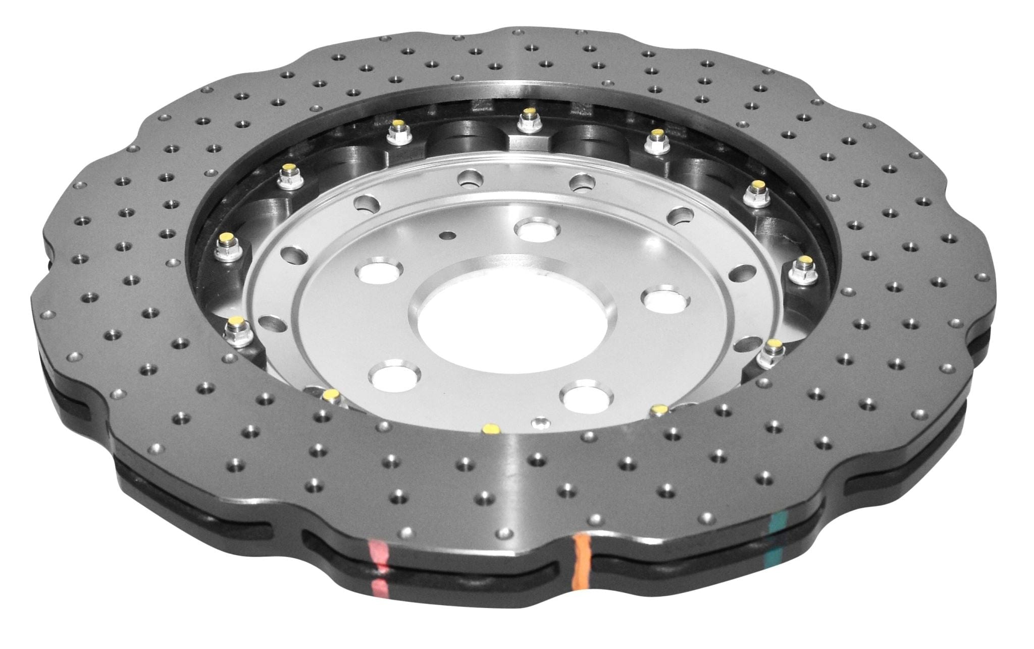 DBA Rotor 5000 2-piece Clear Anodised Hat Cross Drilled/Dimpled WAVE Disc KP Audi RS Q3 SR