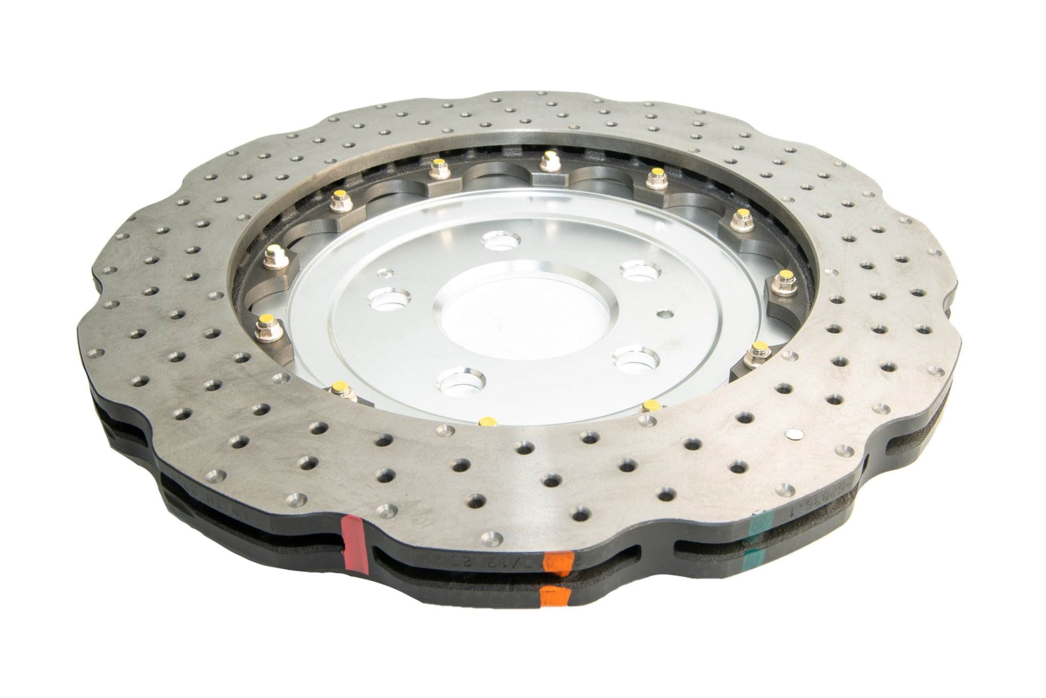 DBA Rotor 5000 2-piece Clear Anodised Hat Cross Drilled/Dimpled WAVE Disc KP Audi RS4-RS5 SR