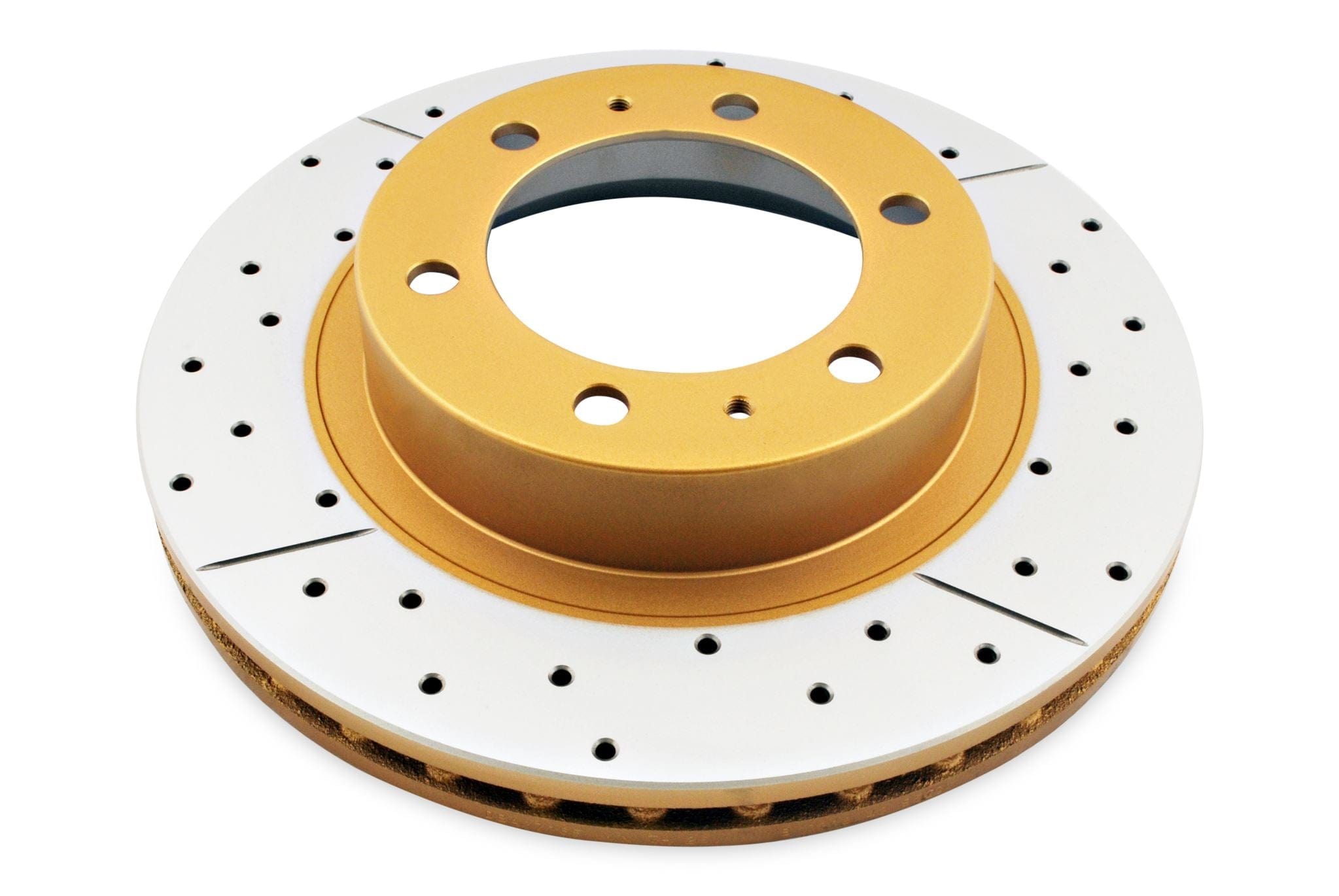 DBA Rotor Street Gold Cross-drilled slotted KP Toyota FJ Cruiser Fortuner 08-> Hi-Lux 4X4 SR