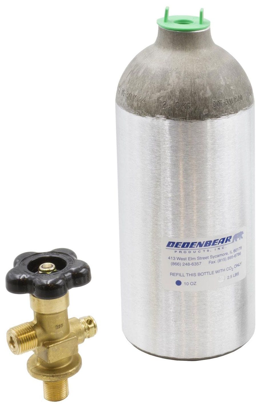 DEDENBEAR Dedenbear CO2 Bottle With Valve DE-AB25V SR