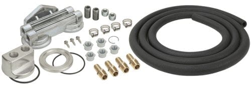 Derale Suits Various Engine Threads, 1/2" Inlet / Outlet Ports Derale Derale Universal Dual Mount - Side Ports Universal Oil Filter Relocation Kit DP1 SR