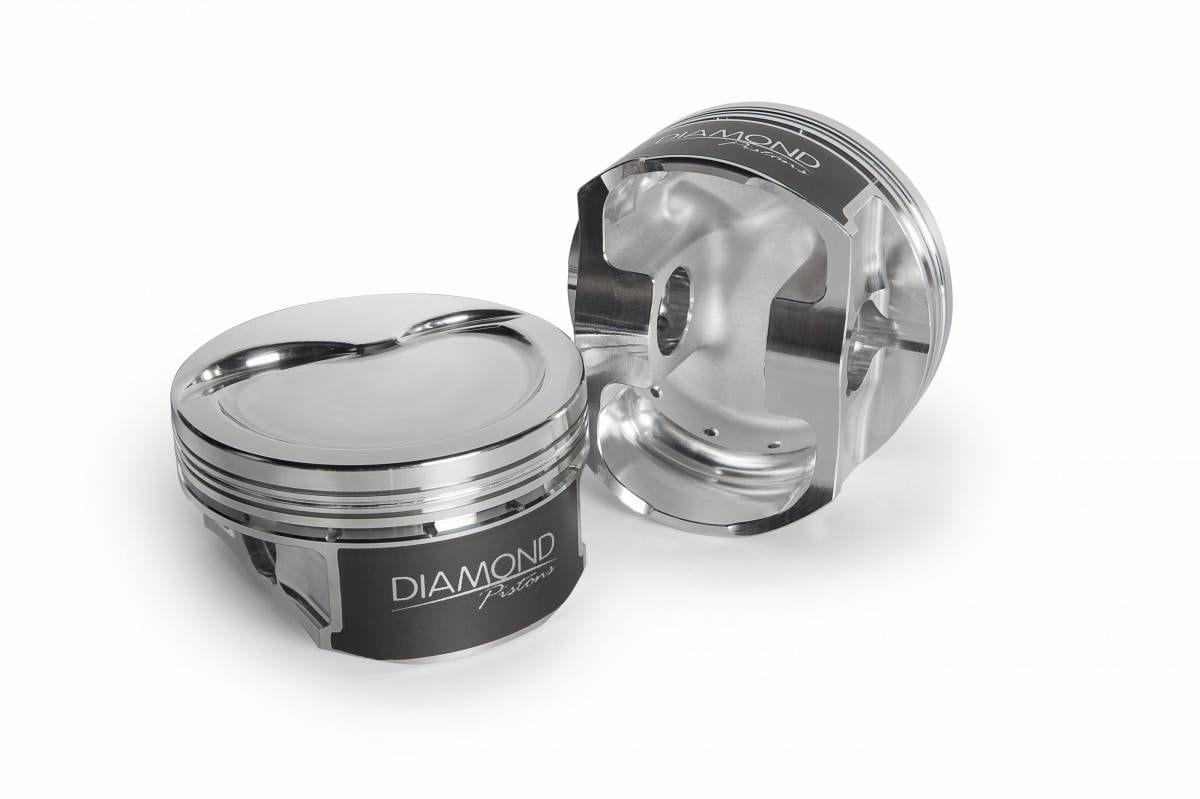 DIAMOND 4.075" bore, 4.000" stroke, 6.125" rod length, -15cc dome volume Diamond Pistons LSA Dish Top Forged Pistons With Rings D1LSA-4075-R1-8 SR