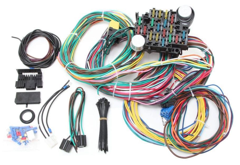 EZWIRING 21 Circuit With Standard Fuses & Fuse Panel EZ Wiring Complete Wiring Harness EZ21 SR
