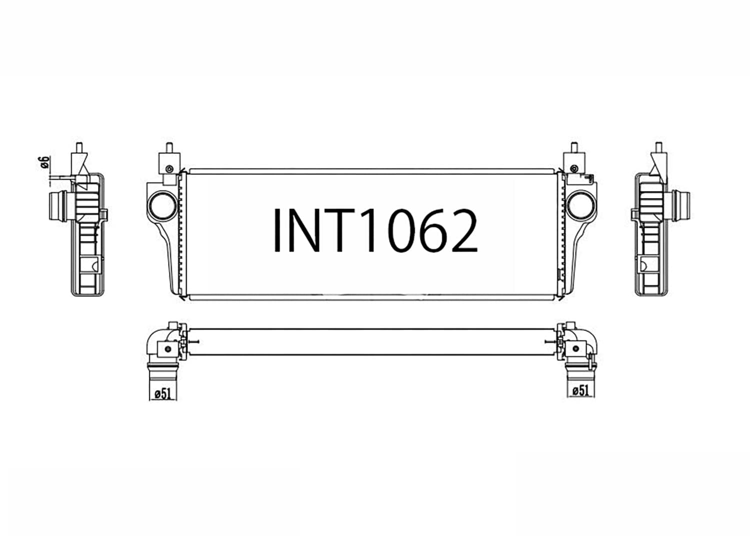 Fenix Cooling Intercooler Toyota Hiace GDH300 2.8L Diesel 2019- SR
