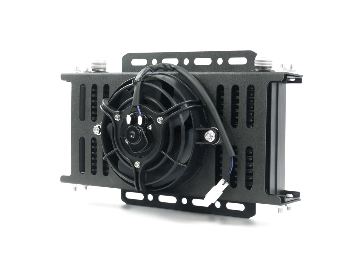 Fenix Cooling Oil Cooler Universal Oil Cooler with Fan Shroud Kit - 19 Row SR