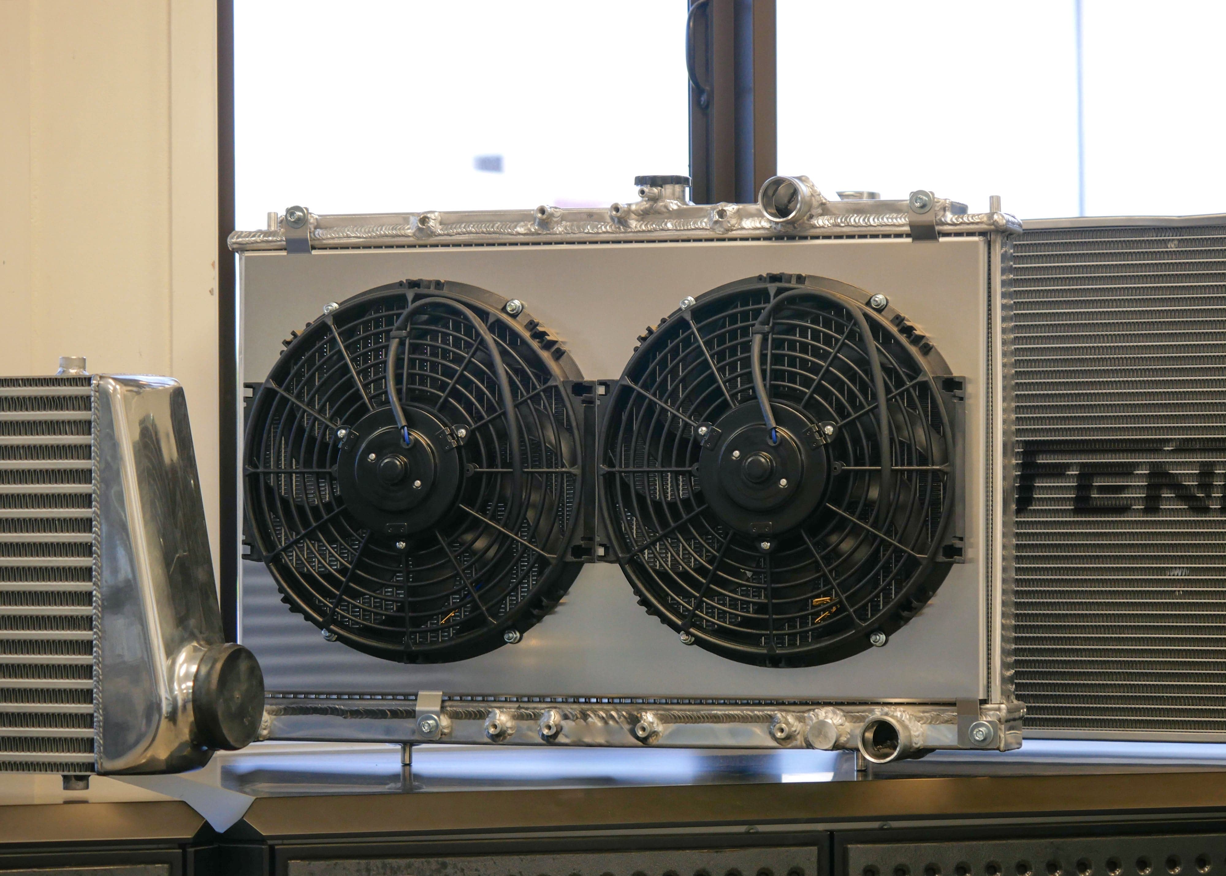 Fenix Cooling Performance Fans & Shrouds Polished Mitsubishi Lancer GSR & Libero GT 4G93 Fan Shroud Kit SR