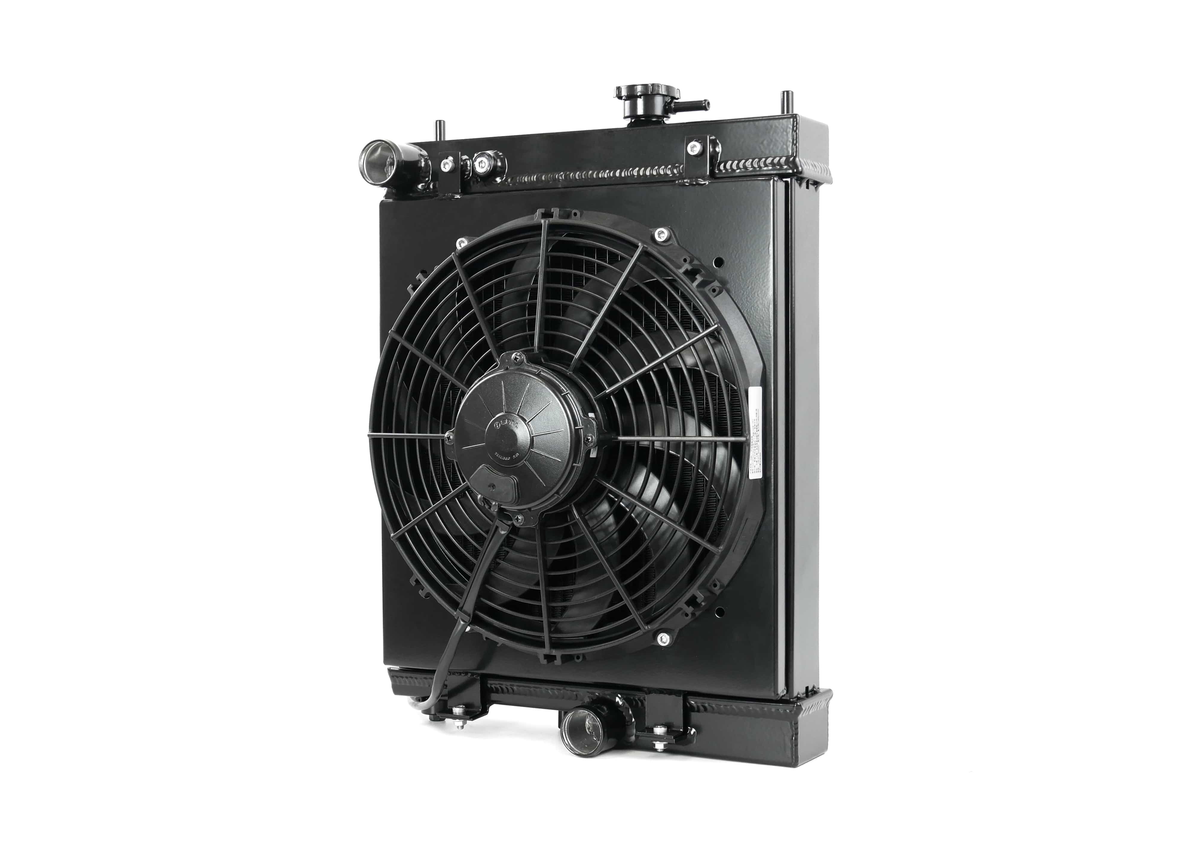 Fenix Cooling Performance Fans & Shrouds Raw / Fenix 12" 120W Mitsubishi Lancer Evo VII, VIII & IX 4G63 Fan Shroud Kit SR