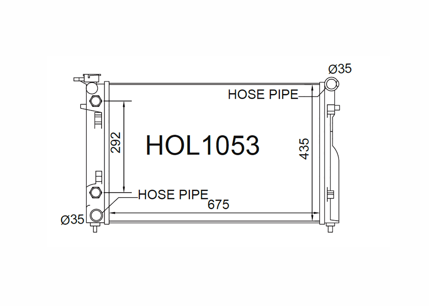 Fenix Cooling Radiator 26mm Holden Commodore VY & Statesman WK 3.8L Petrol 2002-2004 SR