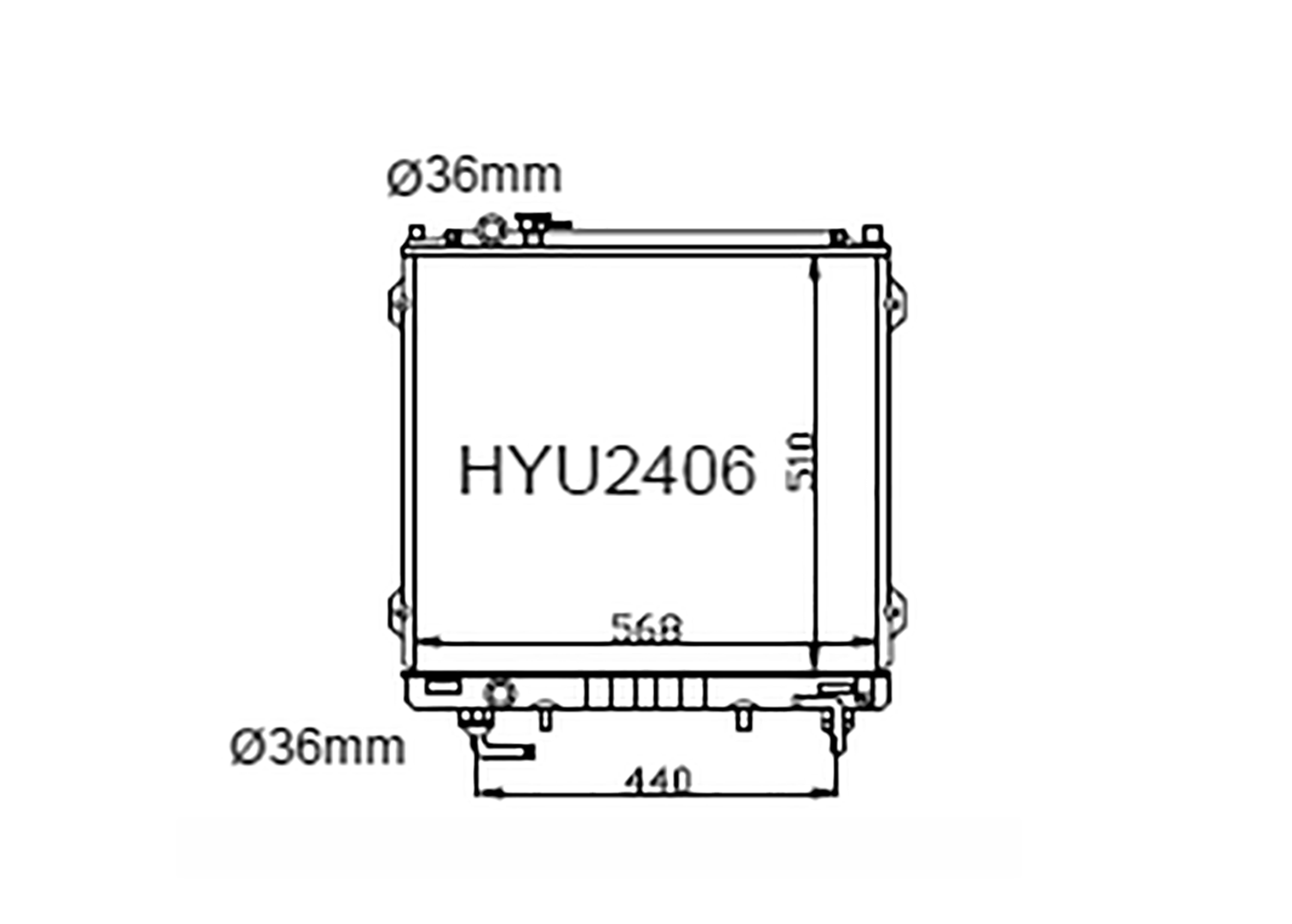 Fenix Cooling Radiator 26mm Hyundai Terracan Petrol 2001-2007 SR