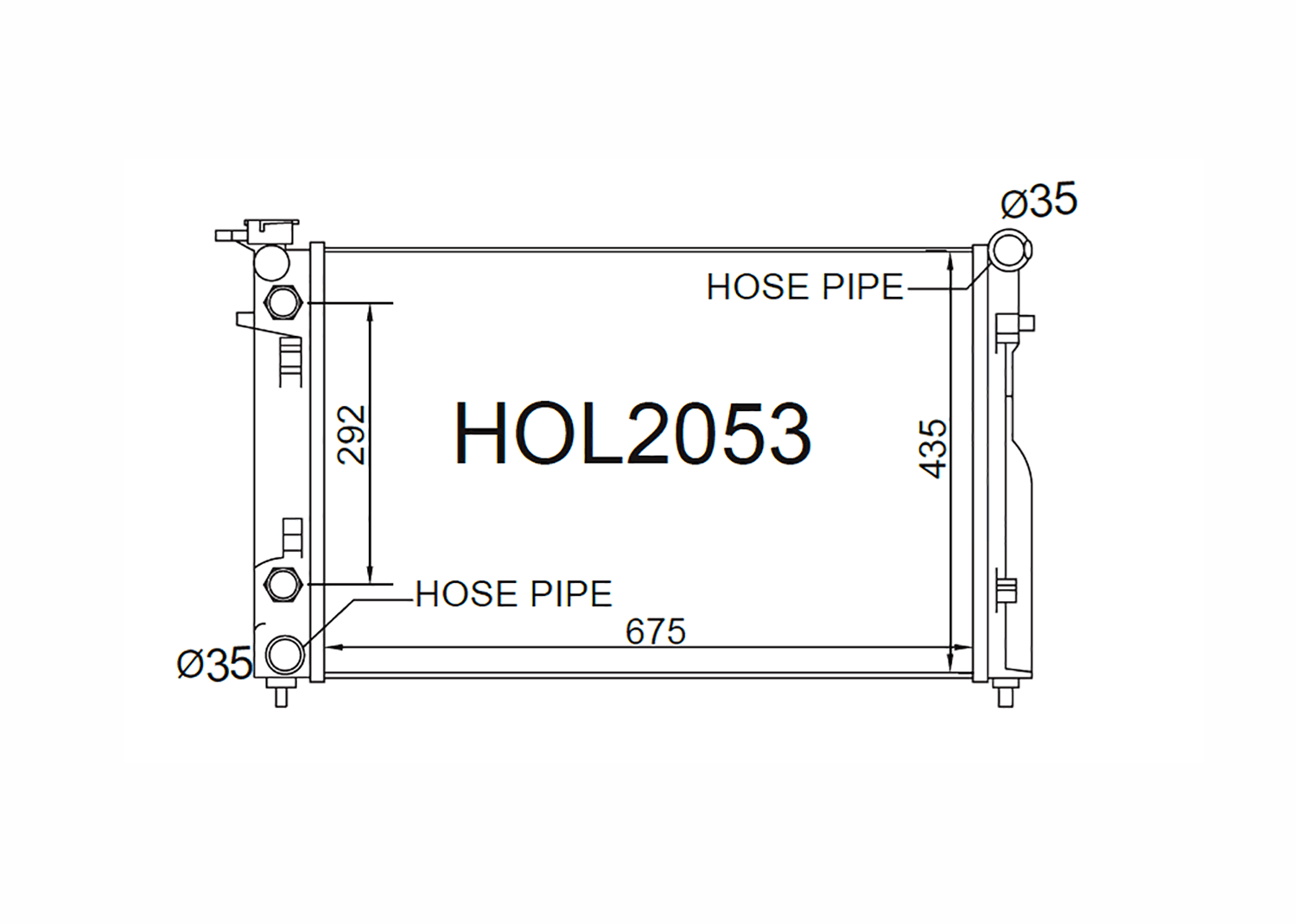 Fenix Cooling Radiator 32mm Holden Commodore VY & Statesman WK 3.8L Petrol 2002-2004 SR