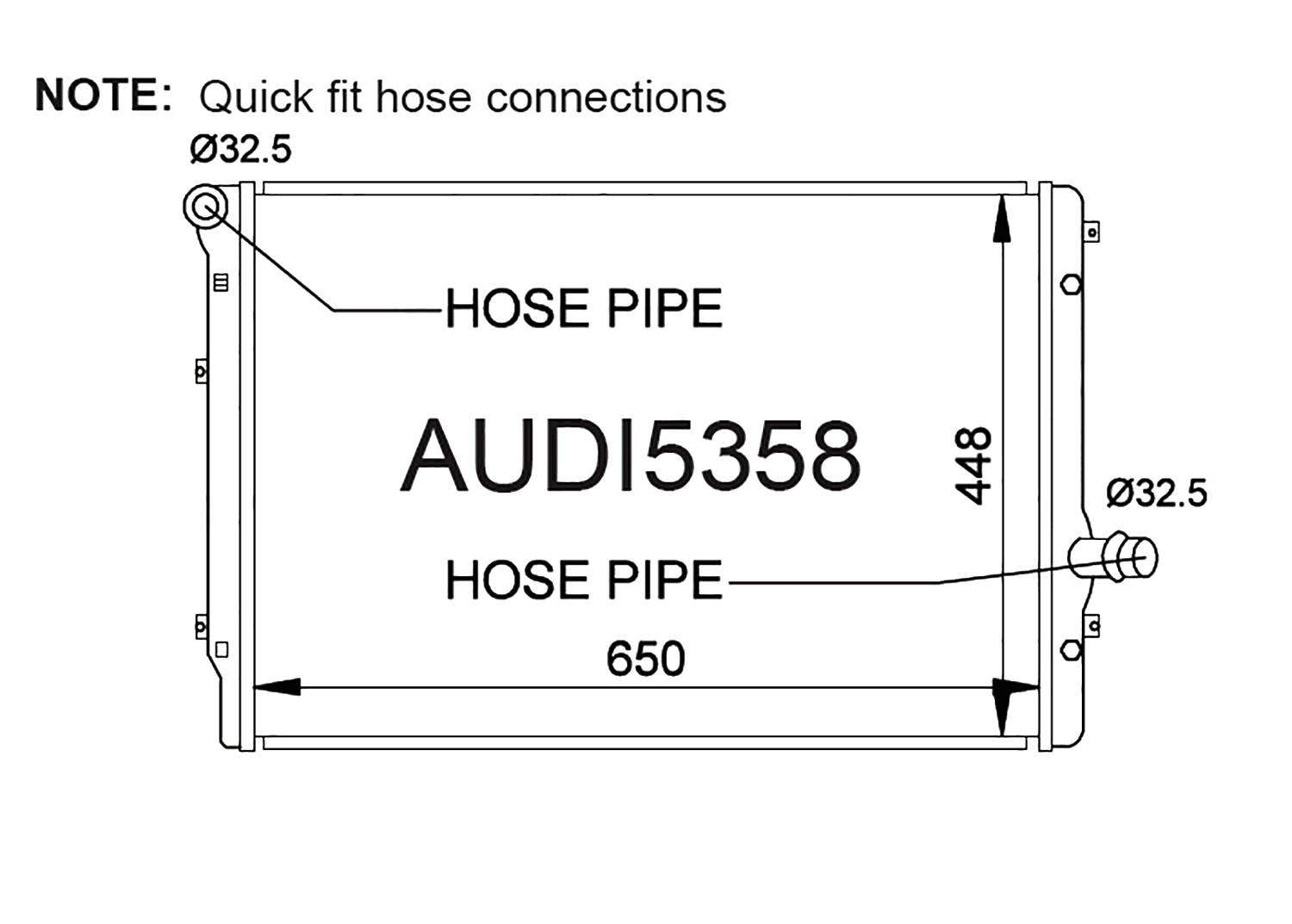 Fenix Cooling Radiator Audi A3 8P & TT MK 2 2.0L Petrol & Diesel 2004-2014 SR